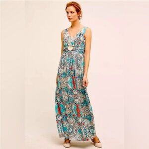 Medallion Maxi Dress. Blue Motif Plenty by Tracy Reese from Anthropologie SZ med